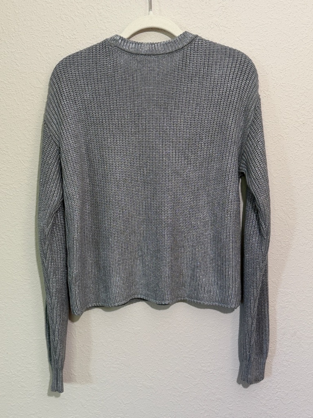 Spiritual Gangster Halley Chunky Sweater in Silver - XS - Picture 5 of 5